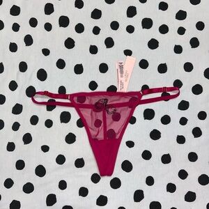 Hot pink Thong with heart handcuffs